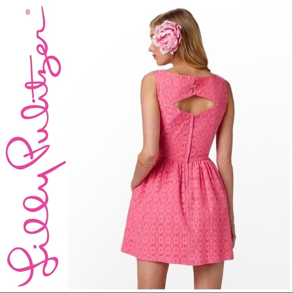 Lilly Pulitzer Aleesa Hot Pink Petal Pusher Dress - Picture 2 of 8